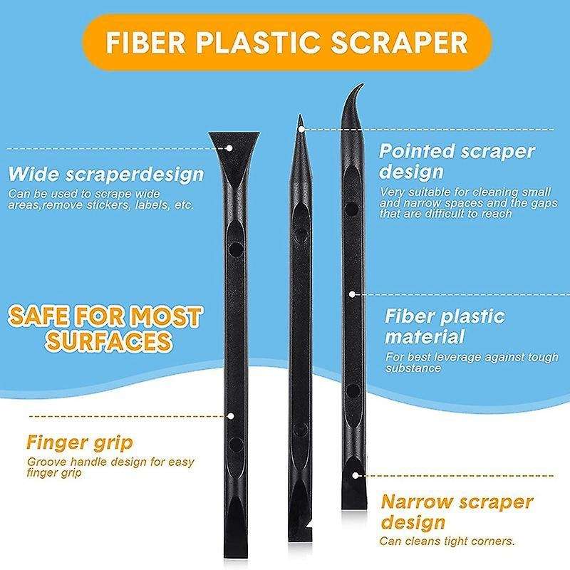 9 Pcs Scratch Free Plastic Scraper Tool Multipurpose Label Scraper