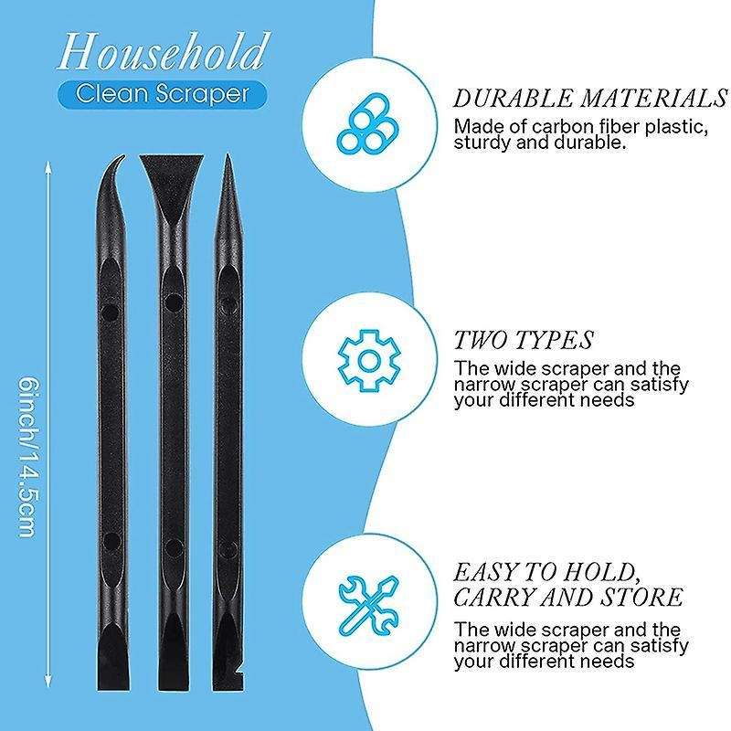 9 Pcs Scratch Free Plastic Scraper Tool Multipurpose Label Scraper