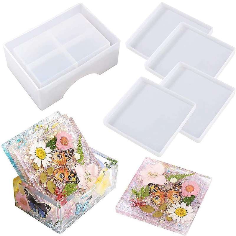 Silicone Coaster Molds for Resin Casting, Cups Mats, Home Decoration