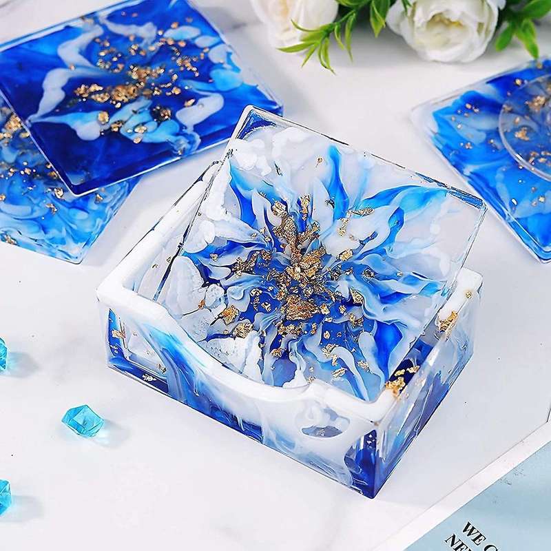 Silicone Coaster Molds for Resin Casting, Cups Mats, Home Decoration