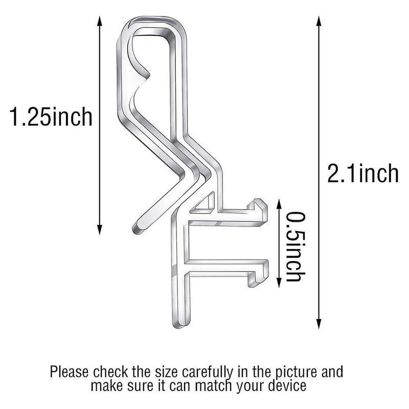 2.1 Inch Valance Clips Window Blind Clips Clear Plastic (20 Pieces)