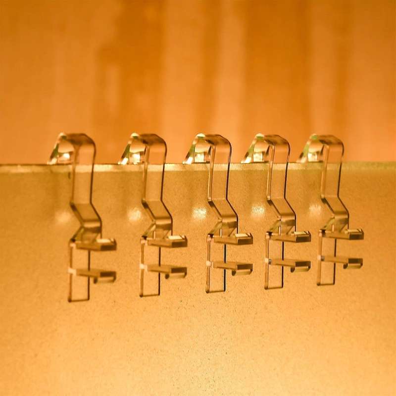 2.1 Inch Valance Clips Window Blind Clips Clear Plastic (20 Pieces)