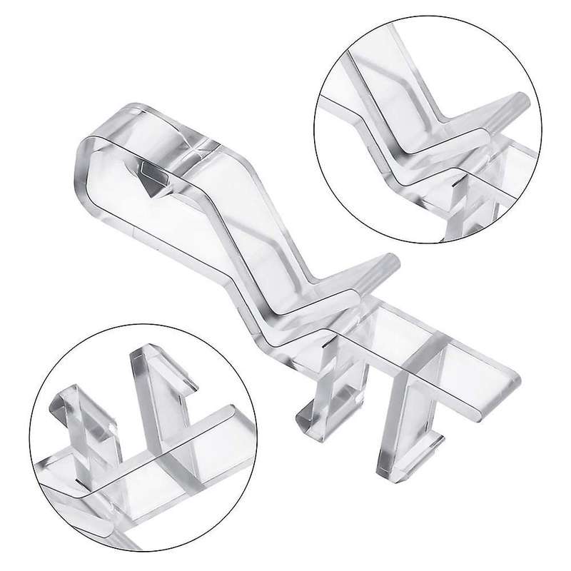 2.1 Inch Valance Clips Window Blind Clips Clear Plastic (20 Pieces)