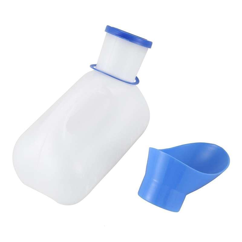 Tragbar Urinflasche 1000ml Fuer Maenner Frauen Weiss&blau