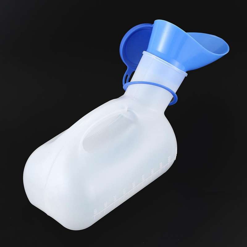Tragbar Urinflasche 1000ml Fuer Maenner Frauen Weiss&blau
