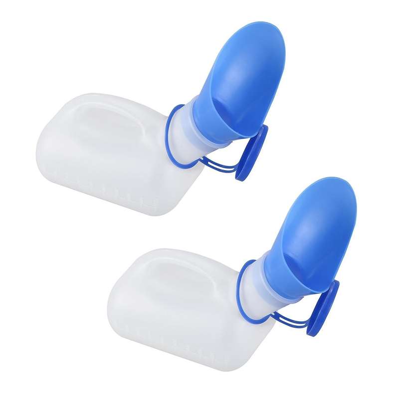 Tragbar Urinflasche 1000ml Fuer Maenner Frauen Weiss&blau