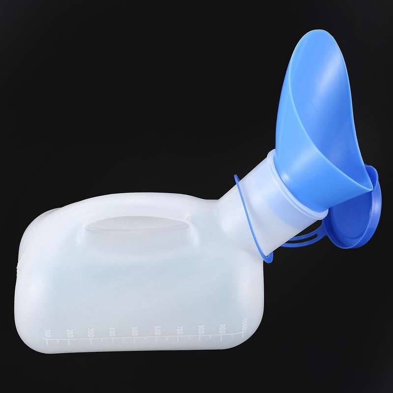 Tragbar Urinflasche 1000ml Fuer Maenner Frauen Weiss&blau