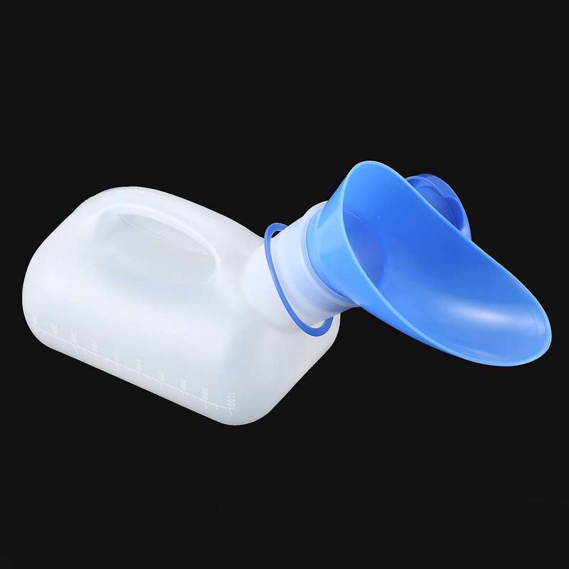 Tragbar Urinflasche 1000ml Fuer Maenner Frauen Weiss&blau