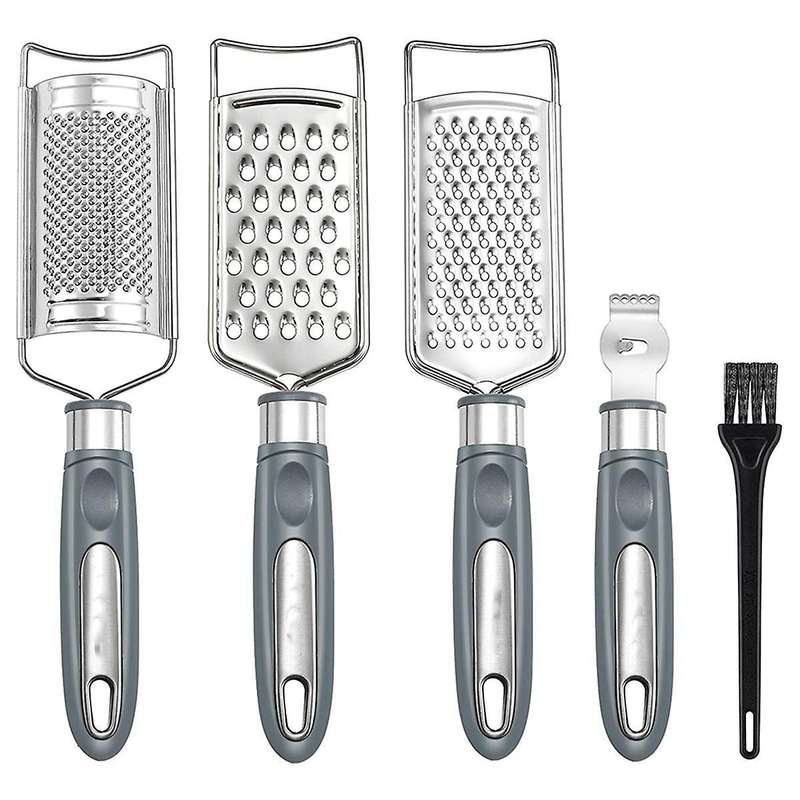 4pcs Cheese Grater & Peeler,lemon Zester, Stainless Steel