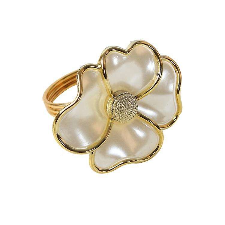 6pcs/lot Fashion Napkin Ring White Flower Napkin Ring