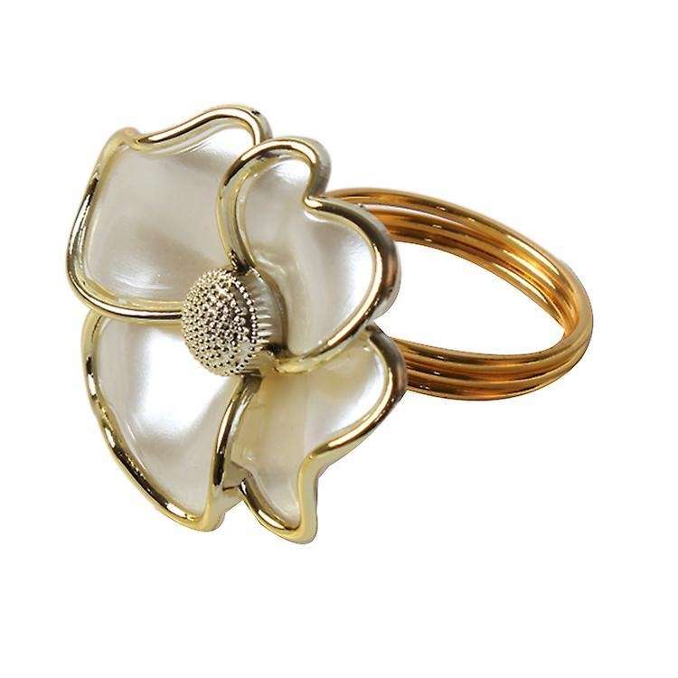6pcs/lot Fashion Napkin Ring White Flower Napkin Ring