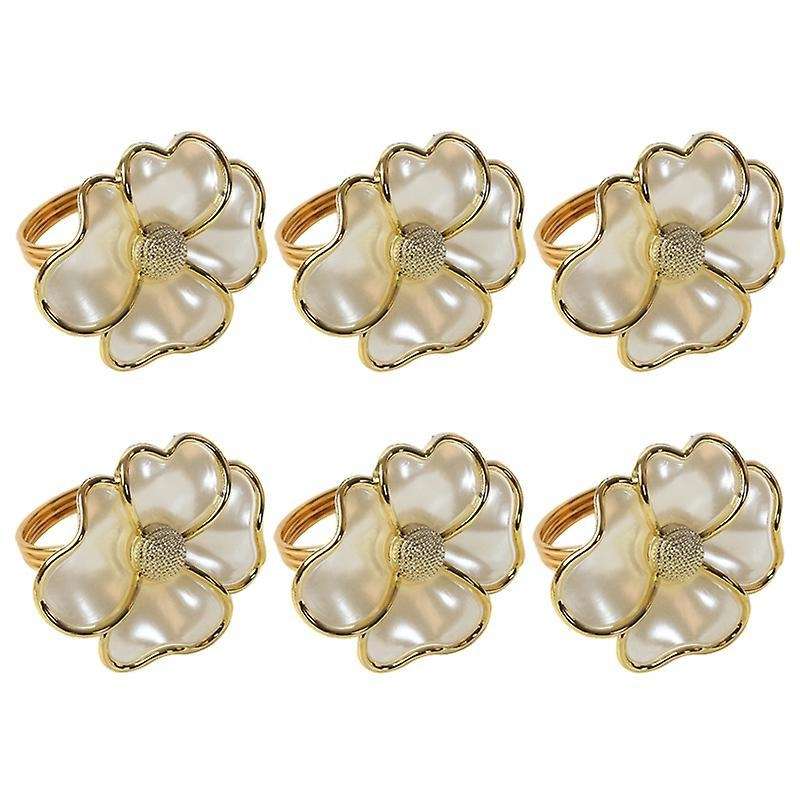6pcs/lot Fashion Napkin Ring White Flower Napkin Ring