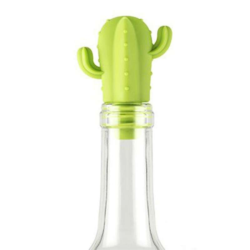 7pc Silicone Cactus Party Wine Glass Marker Labels Tag Bottle Stopper