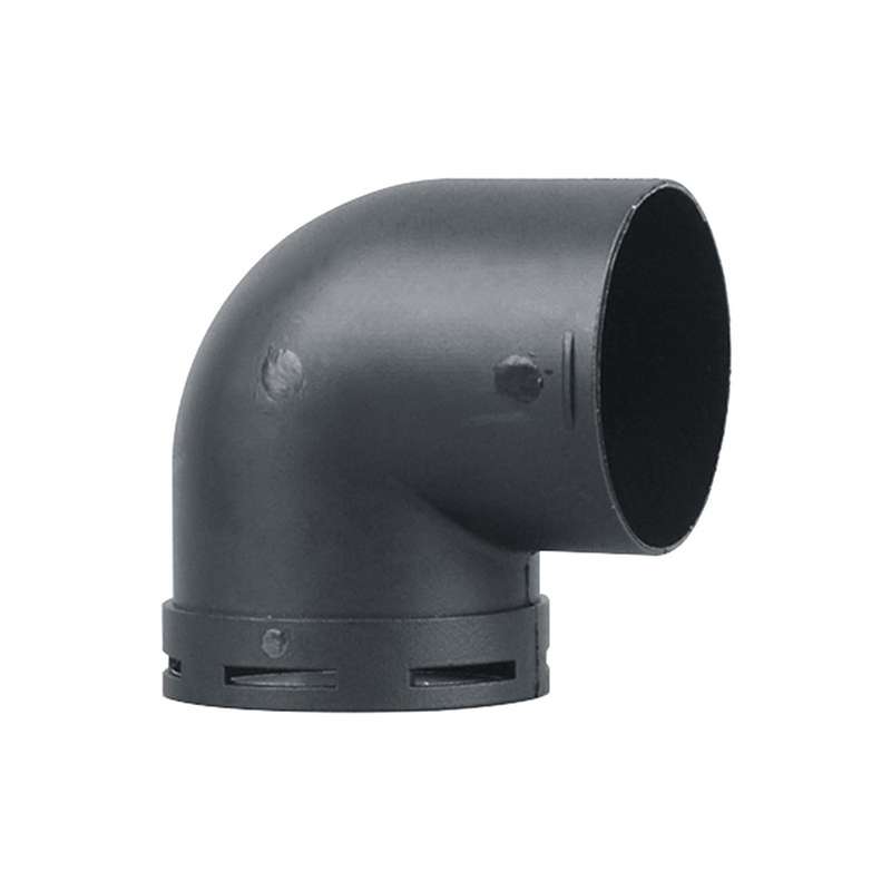 75mm Car Heater Air Ducting Pipe Elbow Outlet Connector Black Plastic