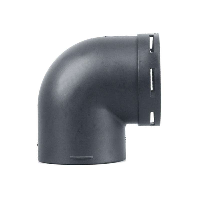 75mm Car Heater Air Ducting Pipe Elbow Outlet Connector Black Plastic