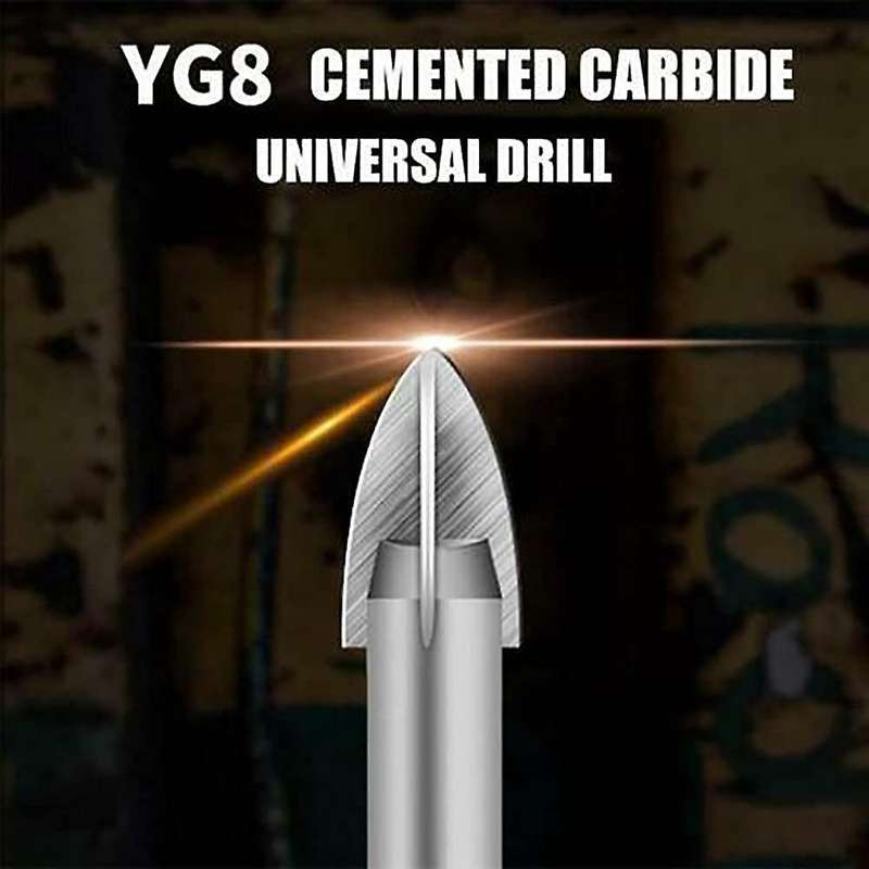 5pcs Universal Triple-cornered Cross Alloy Drill Bit Set(3/4/5/6/8mm)