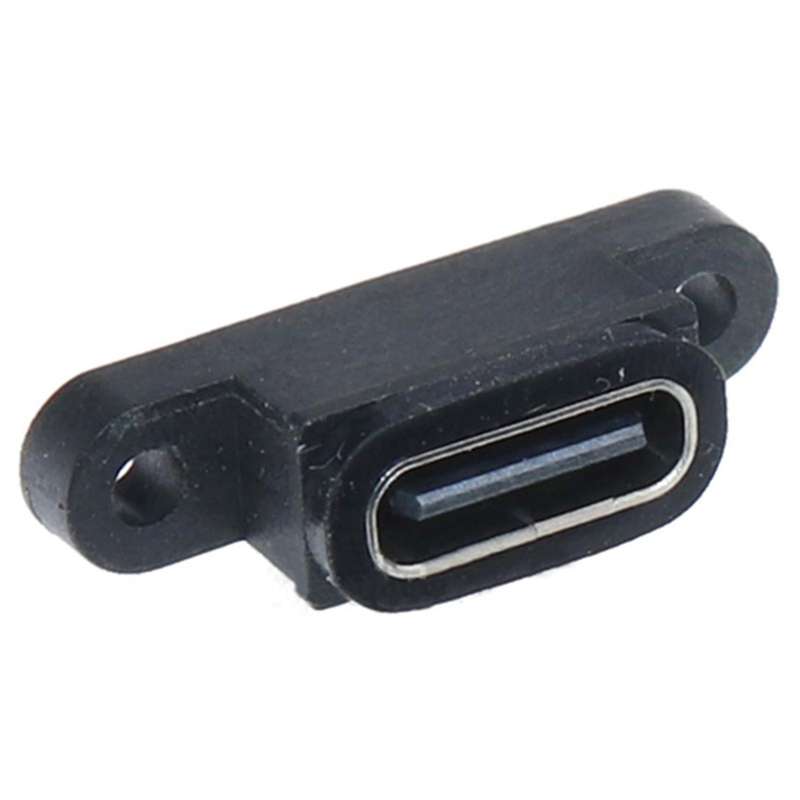 10pcs Type-c 2p Waterproof Female Seat with Double-ear Screw Holes