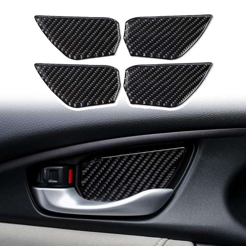 Car Carbon Fiber Door Wrist Trim Inner Door Handle Decoration Cover