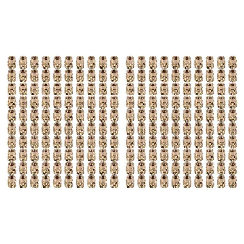 200pcs Thread Knurled Brass Threaded Embedment Nut for 3d Printer