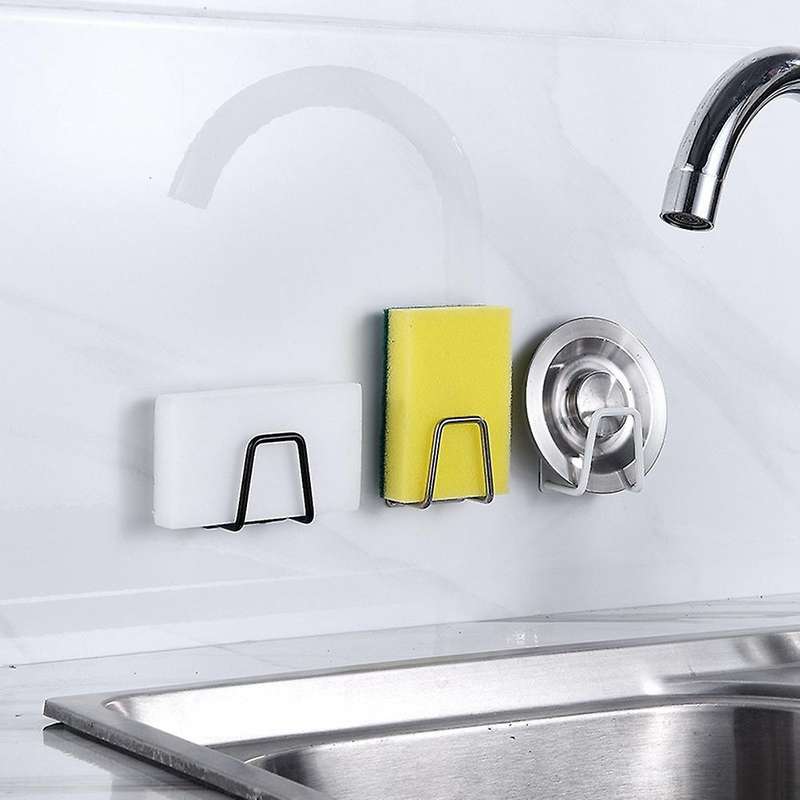 5pcs Kitchen Stainless Steel Sponges Drain Drying Rack Kitchen Sink-b