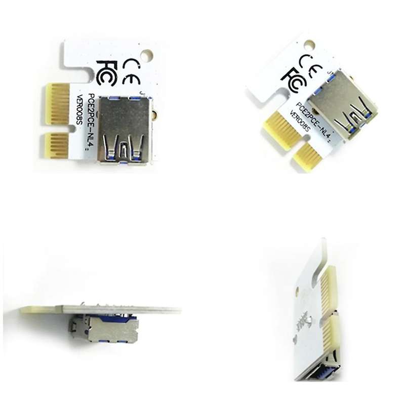 10pcs Pci Express Riser Card Pci 1x Pci-e X1 Riser 90 Degree Usb 3.0
