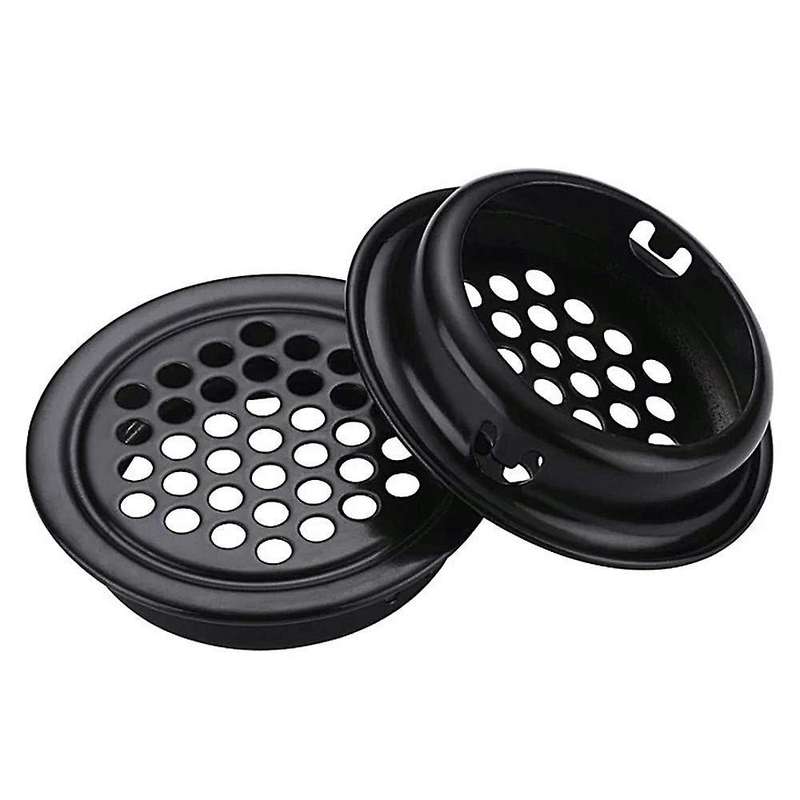 Round Ventilation Grille 35mm 30 Pieces Black for Cabinet Wardrobe
