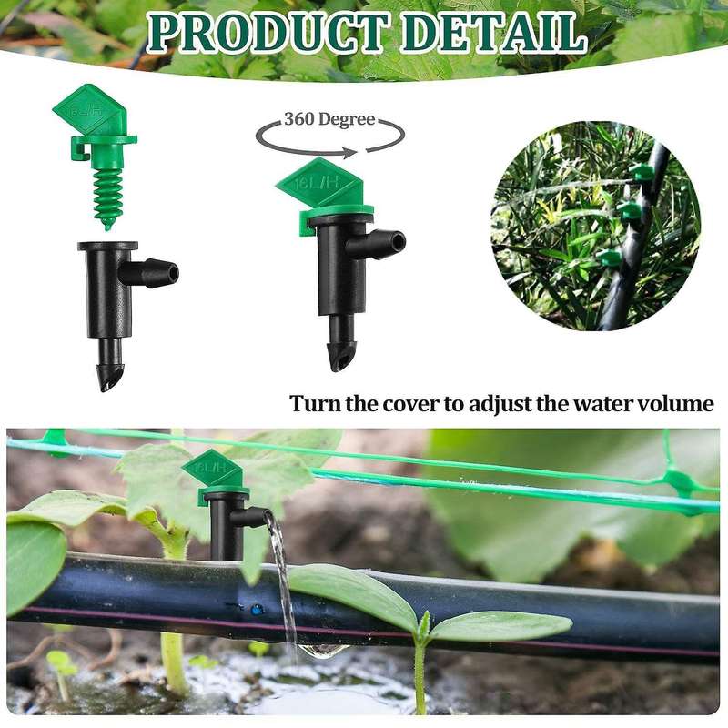 60 Pieces 4gph Removable Drip Sprinkler Garden Irrigation Dripper