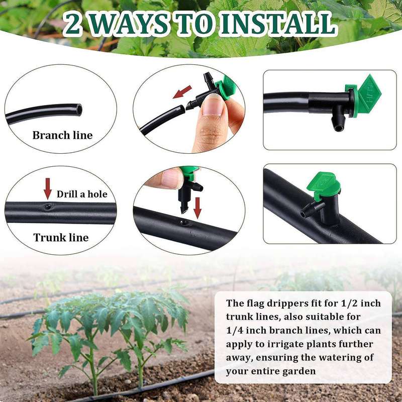 60 Pieces 4gph Removable Drip Sprinkler Garden Irrigation Dripper