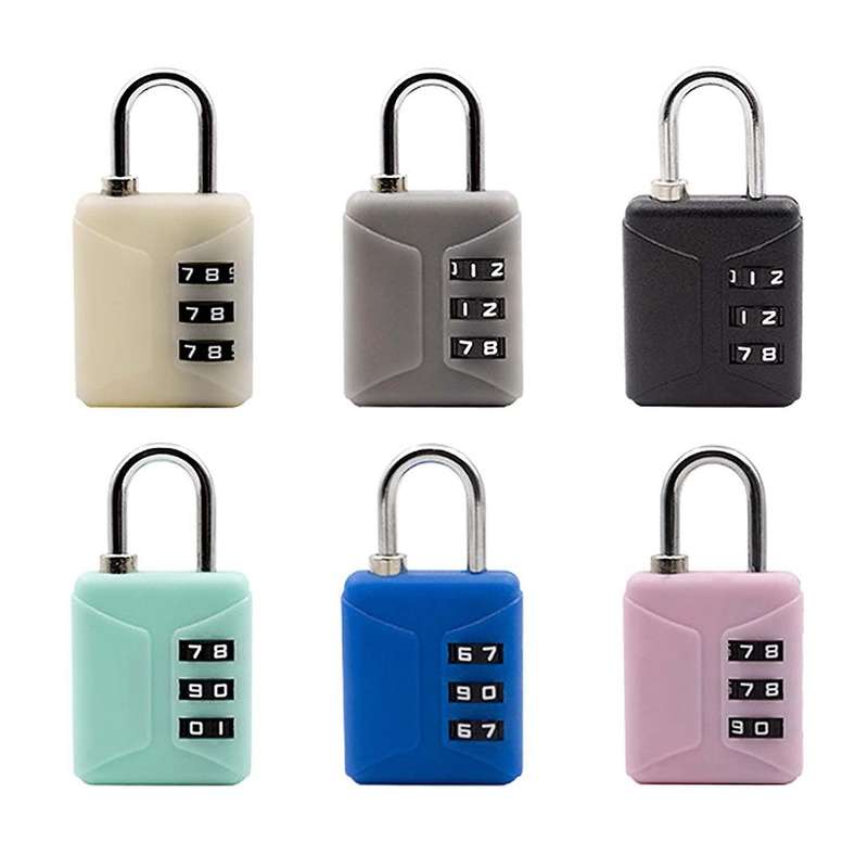 6 Pcs Mini 3 Digit Combination Lock for Luggage Backpack Drawer Hasp
