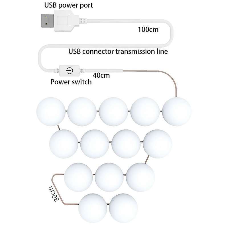 Wall Lamp Led 16w Makeup Mirror Vanity Led Light Bulbs 2 Bulbs