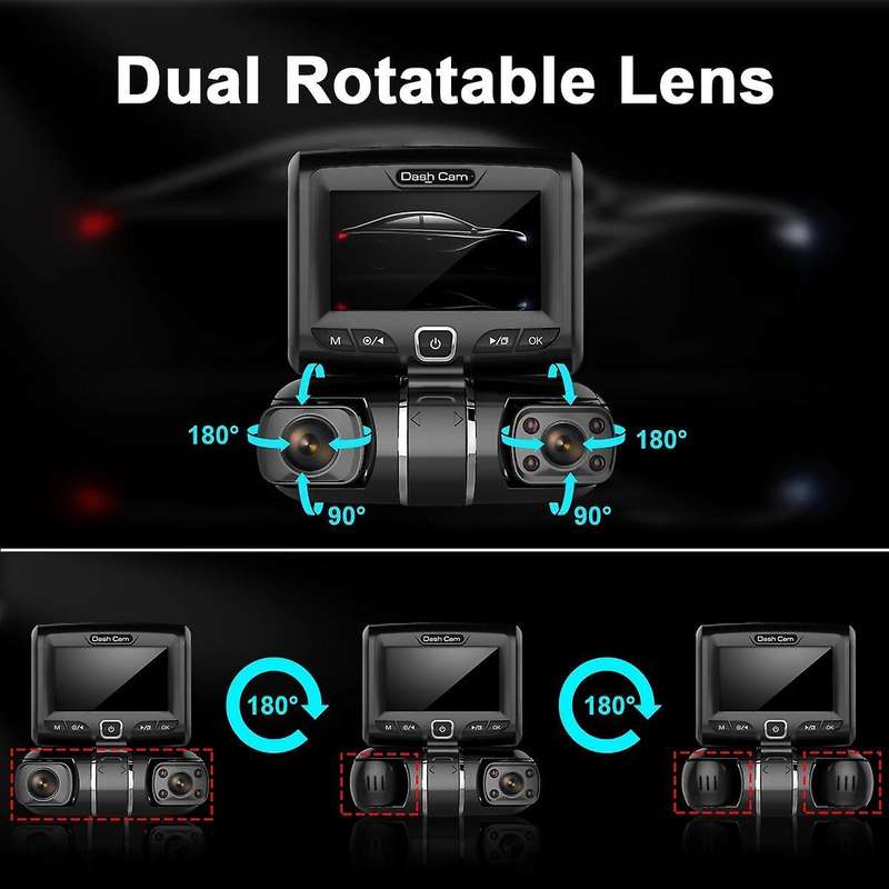 3 Ch Car Truck Van Bus Taxi Dvr Cam Wifi Front Rear Cabin Support
