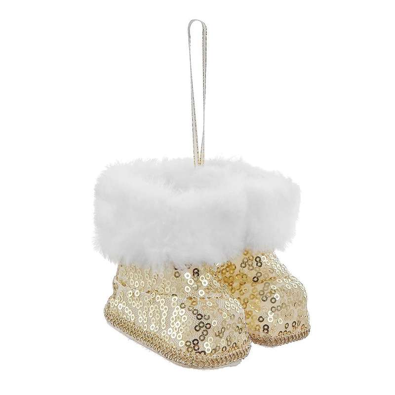 Christmas Plush Boot Shoe Toy Xmas Tree Hanging Pendant Ornaments, C