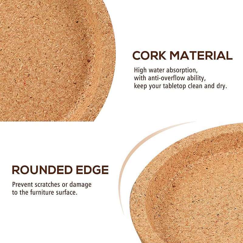 5 Pcs Cork Coaster for Beverage Coasters, for Restaurants and Bars