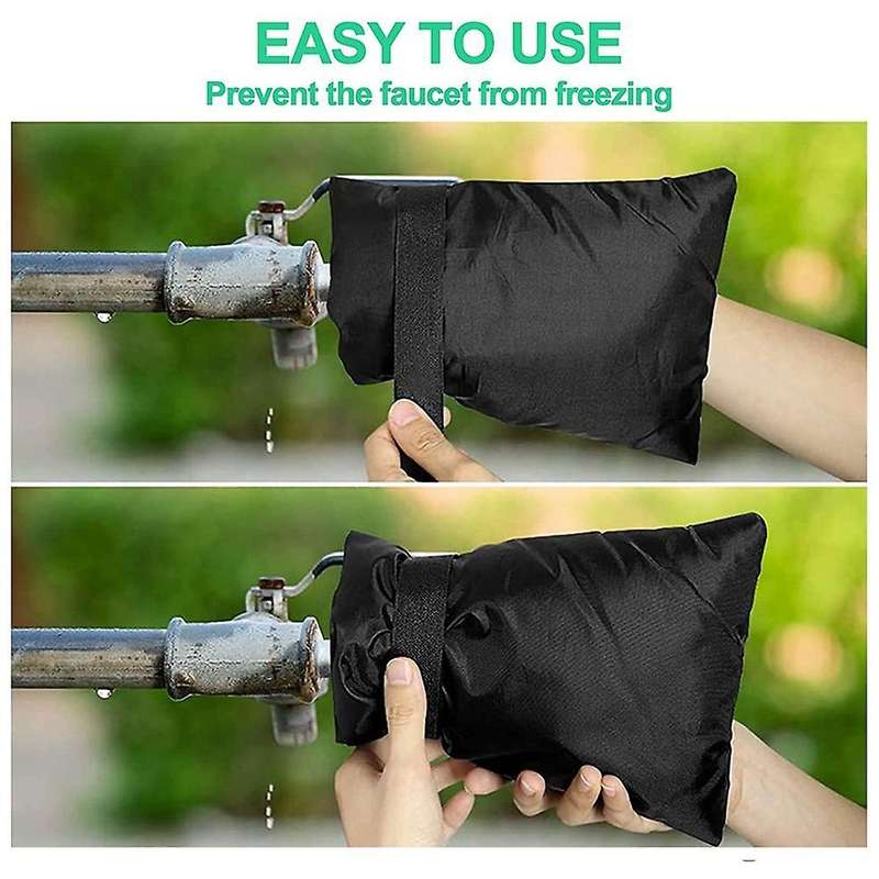 22x18x5cm/8.66x7x1.96 Inch Winter Faucet Insulation Cover (black)