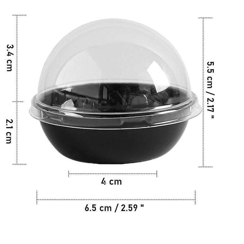 50 Pack Clear Plastic Mini Cupcake Container,for Mini Muffin Macaron