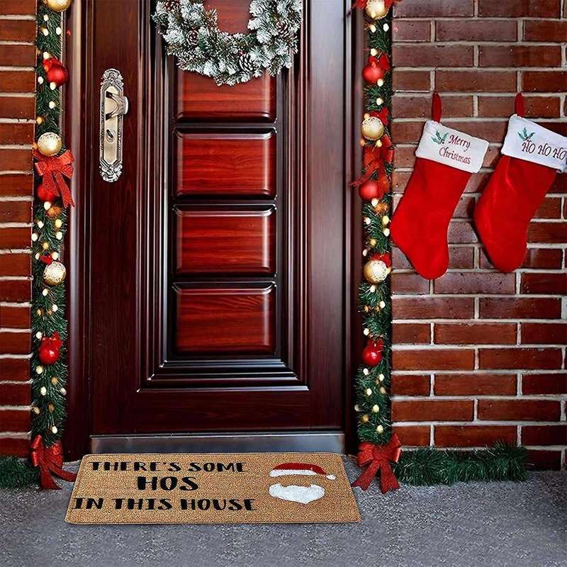 Christmas Doormat Floor Mat Santa Claus Door Mat Indoor Outdoor Rug B021