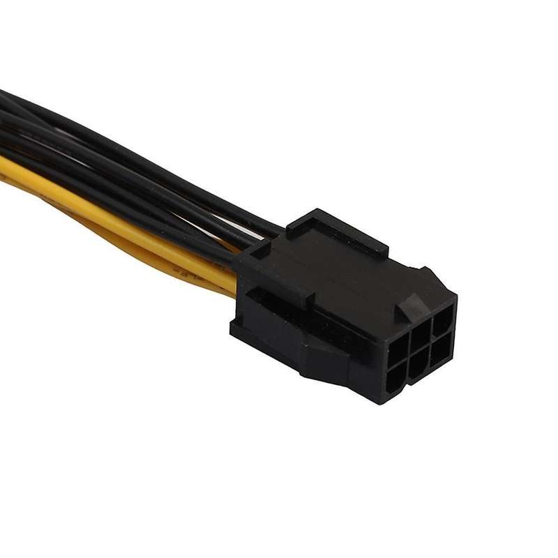 Pci-e Pci Express 6pin Female to Dual Dual 2-port 8pin (6 + 2pin)male