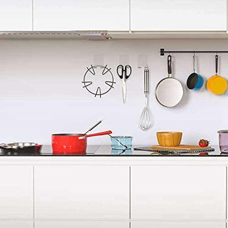 8 Pieces Acrylic Self Adhesive Hooks for Bathroom Kitchen (clear)