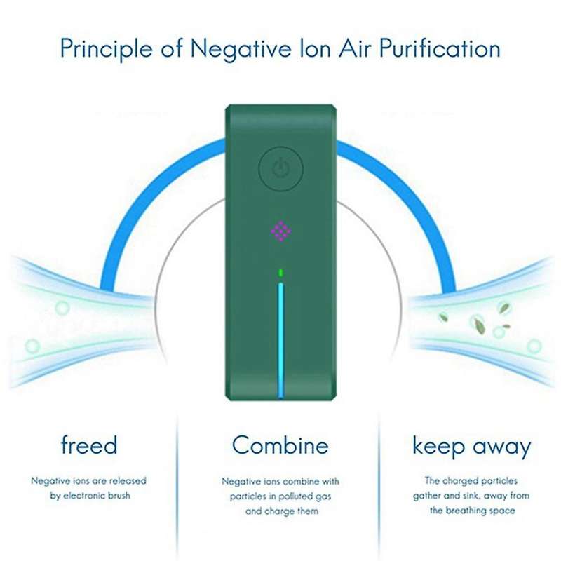 Plug In Air Purifier for Home Cleaner Small Air Ionizer Black Us Plug