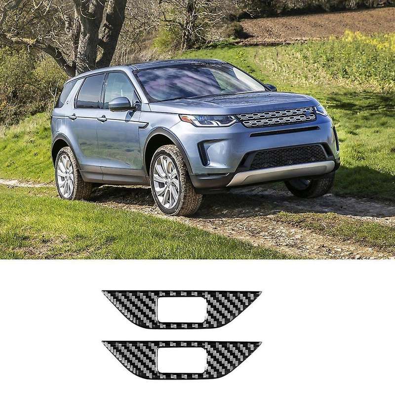 Carbon Fiber Door Lock Button Switch Panel Cover Trim for Land Rover