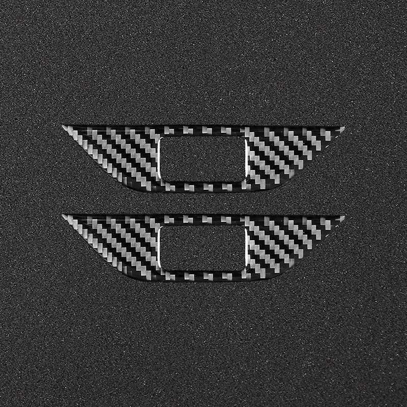 Carbon Fiber Door Lock Button Switch Panel Cover Trim for Land Rover