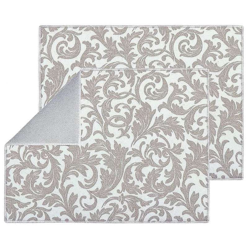 Washable Dish Drying Mats for Kitchen Counter Large (grey Vine)