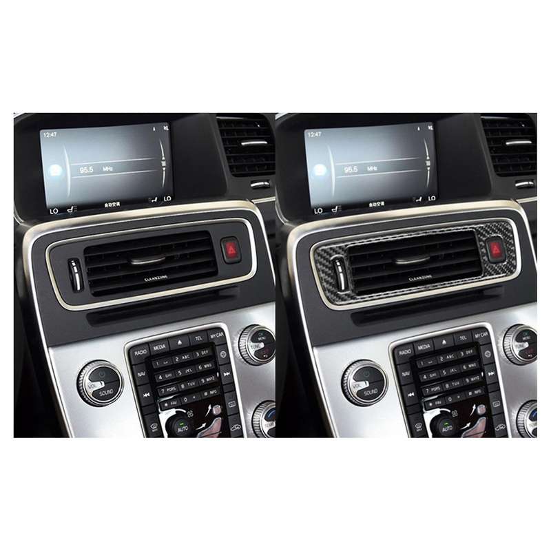 Carbon Fiber Central Lower Air Outlet Vent Cover Trim Lhd Car Center