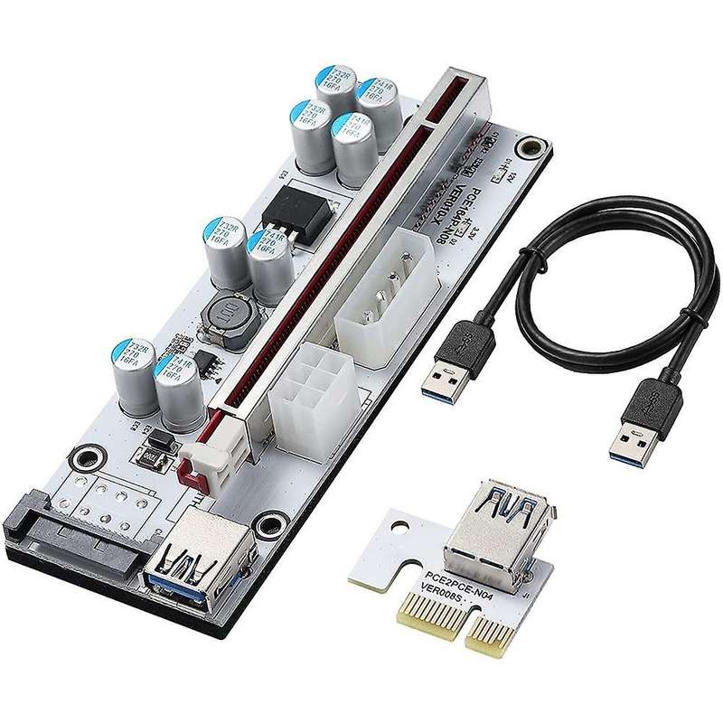 1pack Mining Riser Card, 6pin / 4pin / Sata, for Bitcoin, Eth Mining