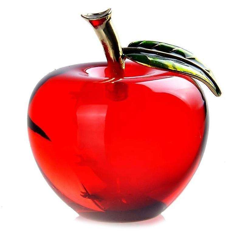 Crystal Apple Paperweight Pretty Crafts Art&collection Gifts (a)