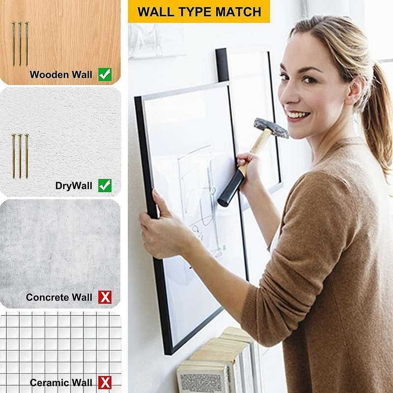 Picture Hangers(30lbs-100pcs),picture Hooks with Nails,wall Hangers