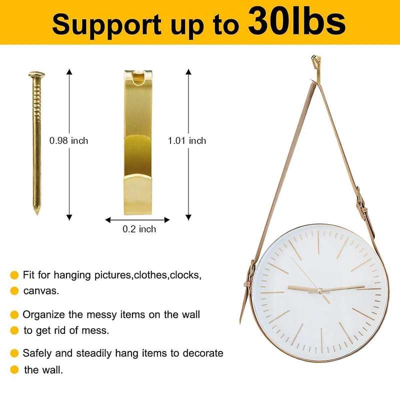 Picture Hangers(30lbs-100pcs),picture Hooks with Nails,wall Hangers