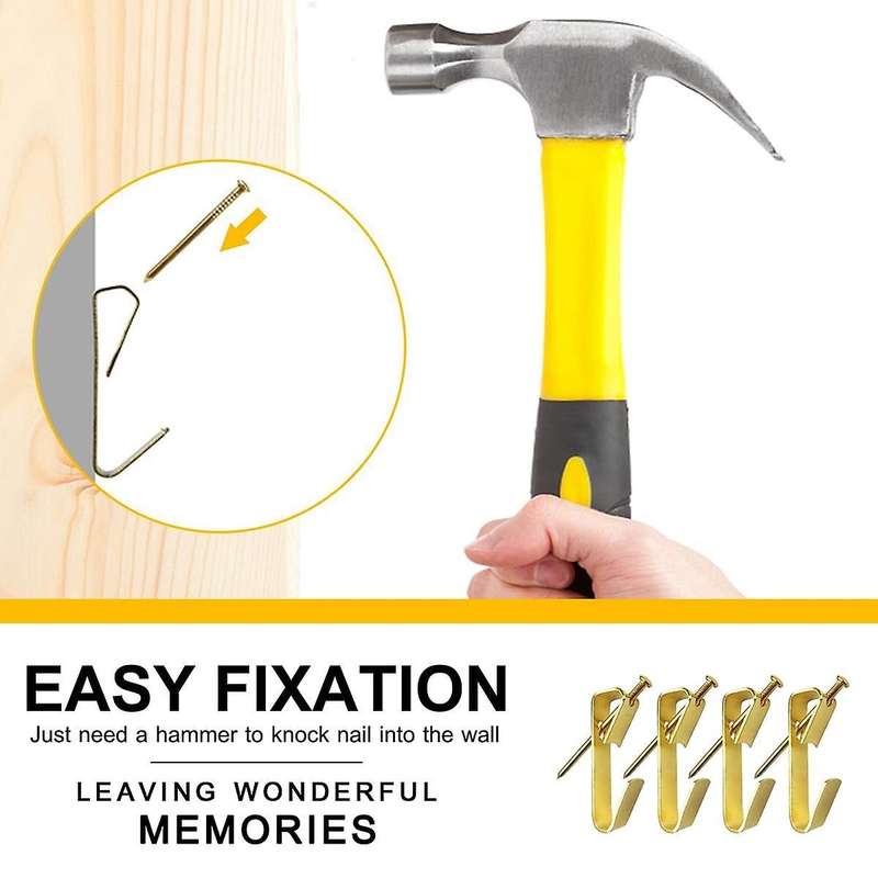 Picture Hangers(30lbs-100pcs),picture Hooks with Nails,wall Hangers