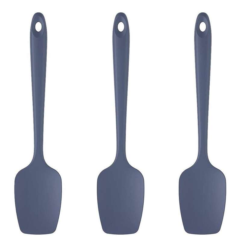 3 Pcs Silicone Spatula Black High Temperature Resistant Bpa-free