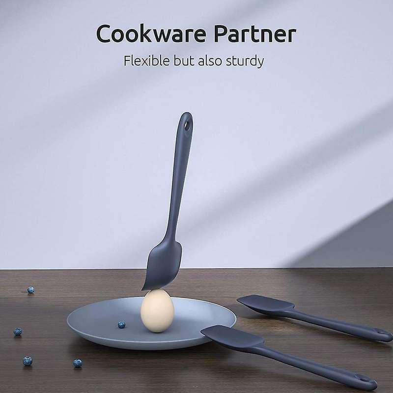 3 Pcs Silicone Spatula Black High Temperature Resistant Bpa-free